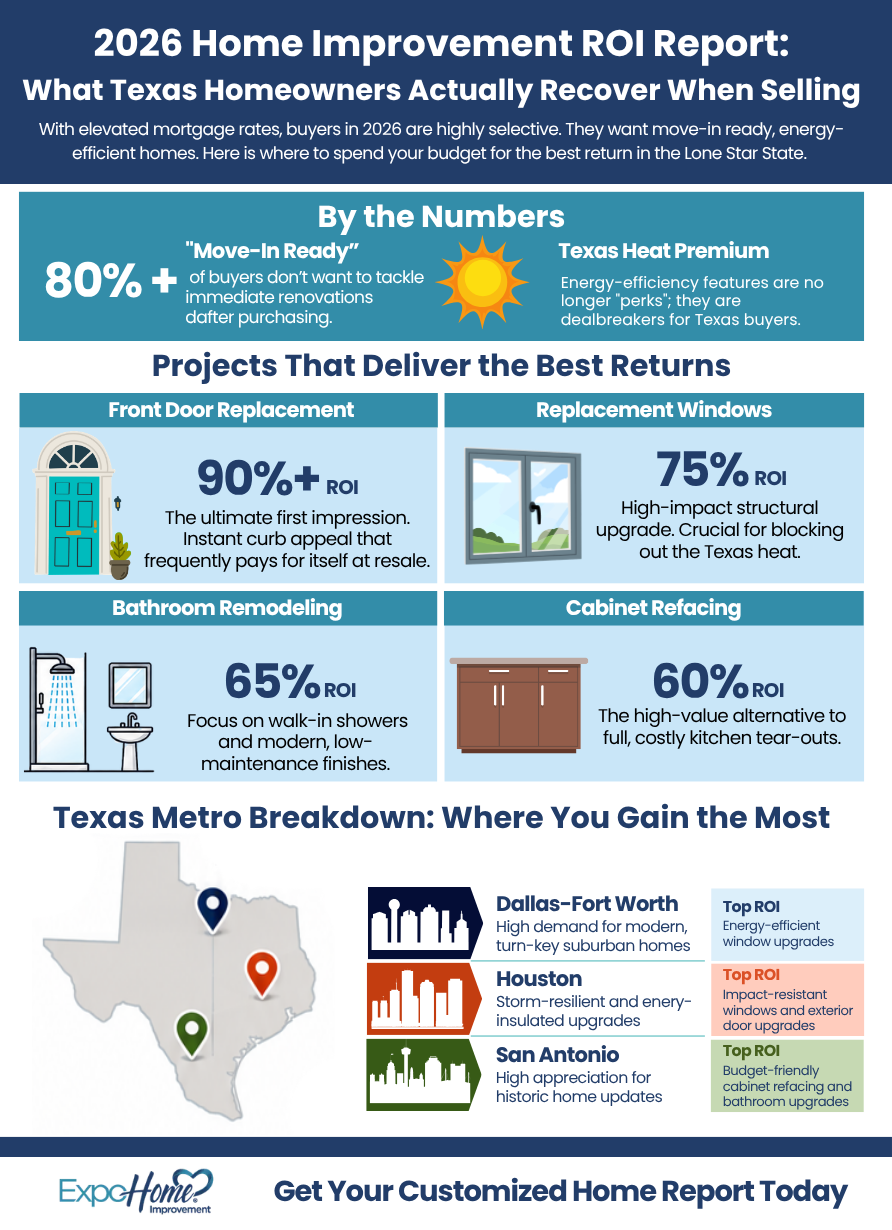 2026 Home Improvement ROI Report What Texas Homeowners Actually Recover When Selling Expo Home Improvement